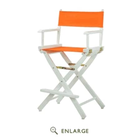 Casual Home 220-01-021-59 24 in. Directors Chair White Frame with Tangerine Canvas 220-01/021-59